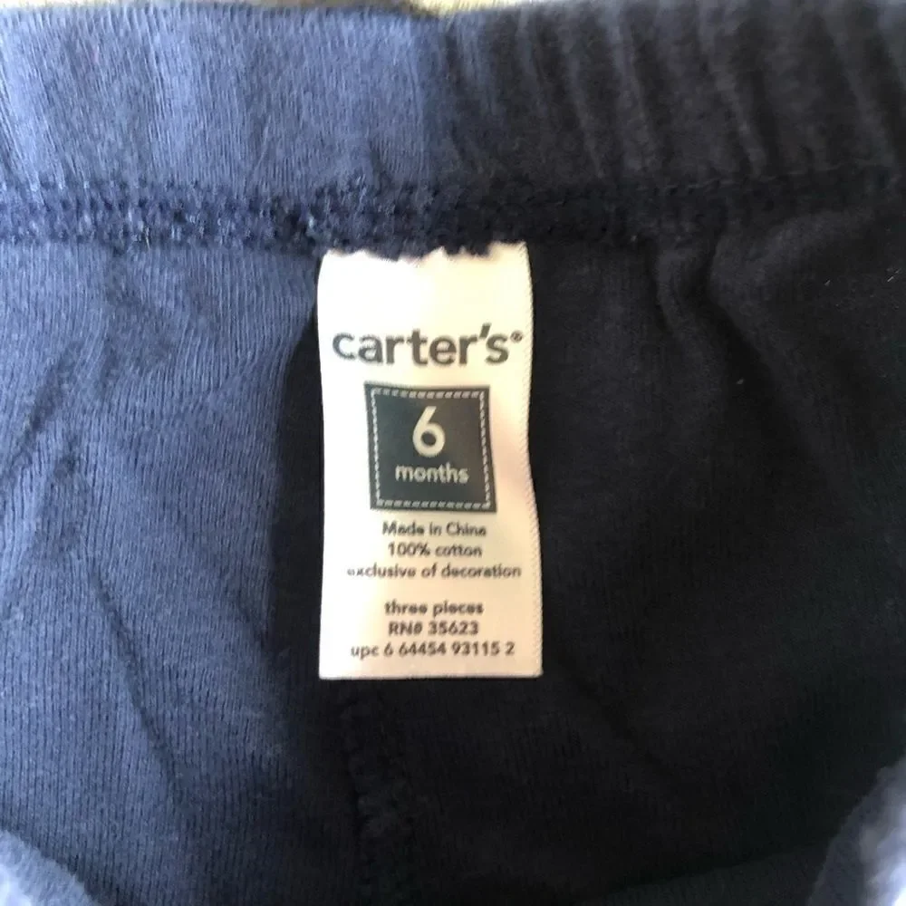 NWOT Carter’s Elephant hoody set & Stripe Snap Top Set